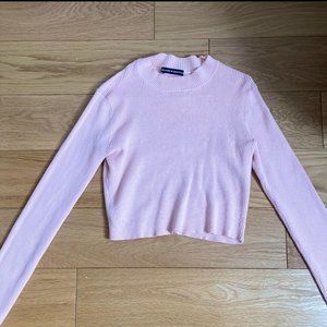 Brandy Melville Pink Cropped Sweater